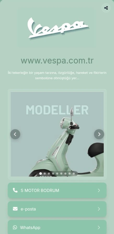 Screenshot der Linke-Seite von Vespa Doğan
